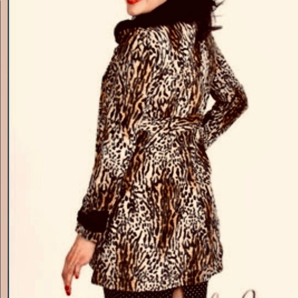 Rock Steady Faux Fur Peacoat - Picture 2 of 8